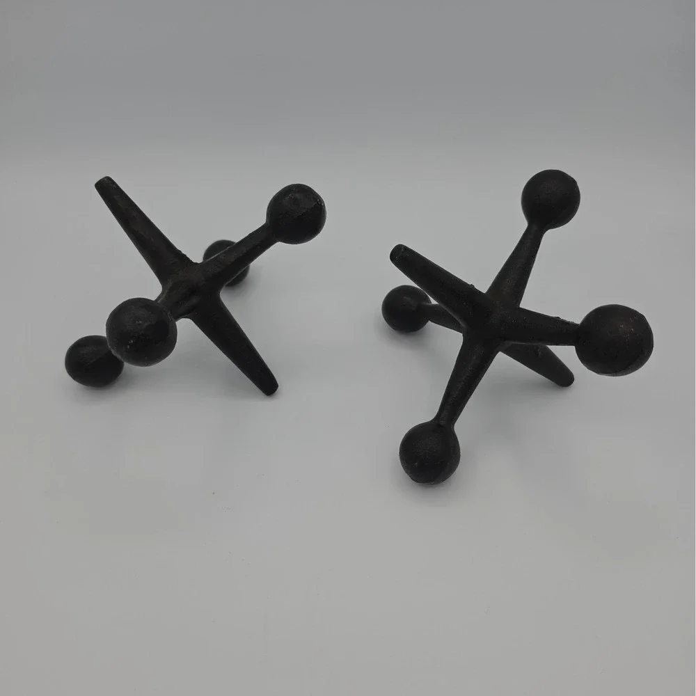 Jacks Bookend Pair Cast Iron Doorstop 6 1/2
